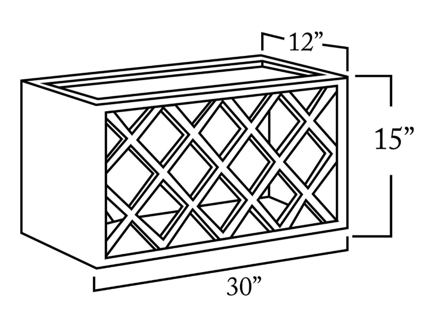 30" Wine Rack Cabinet