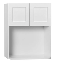 Microwave Wall Cabinet w/ 2 doors (Matte Luxe White, Shaker 90, 30", 24")